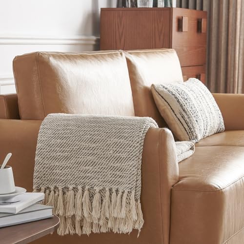 Stylish 160 cm Brown Leather Loveseat Sofa