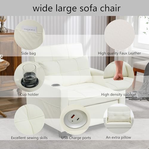 3-in-1 Sleeper Sofa Chair with USB Ports