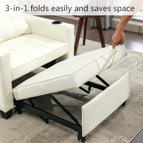 3-in-1 Sleeper Sofa Chair with USB Ports