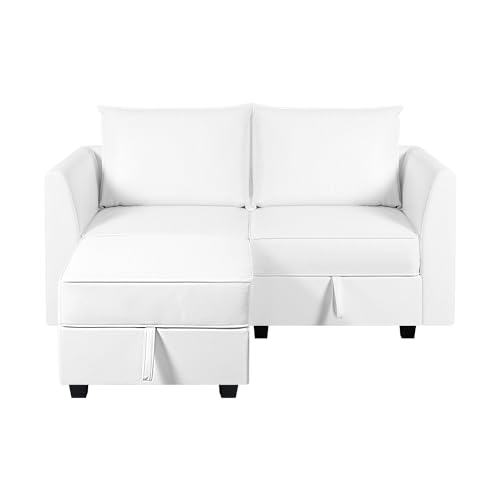 Modern Convertible Modular Sectional Sofa with Ottoman