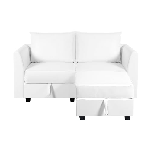 Modern Convertible Modular Sectional Sofa with Ottoman