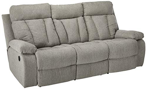 Mitchiner Sofa with Drop-Down Table in Fog
