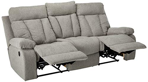 Mitchiner Sofa with Drop-Down Table in Fog