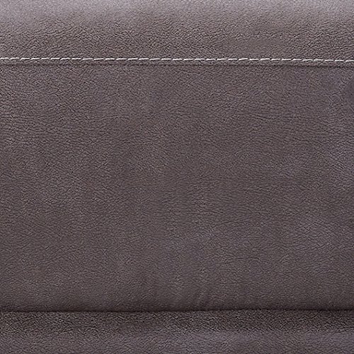 Extra Wide Gray Microfiber Manual Reclining Loveseat