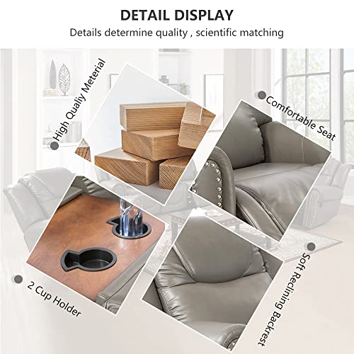 Grey Leather Recliner Sofa Set for Home & Office