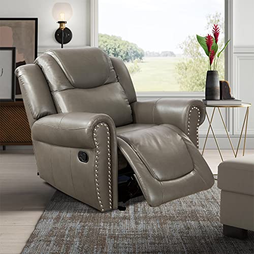 Grey Leather Recliner Sofa Set for Home & Office