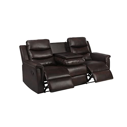Brown Reclining Loveseat and 3-Seater Couch Set