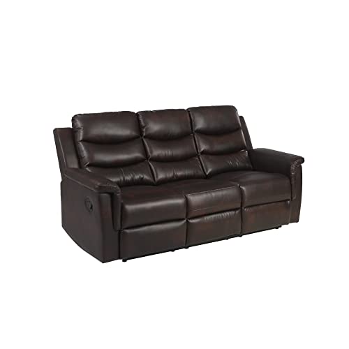 Brown Reclining Loveseat and 3-Seater Couch Set