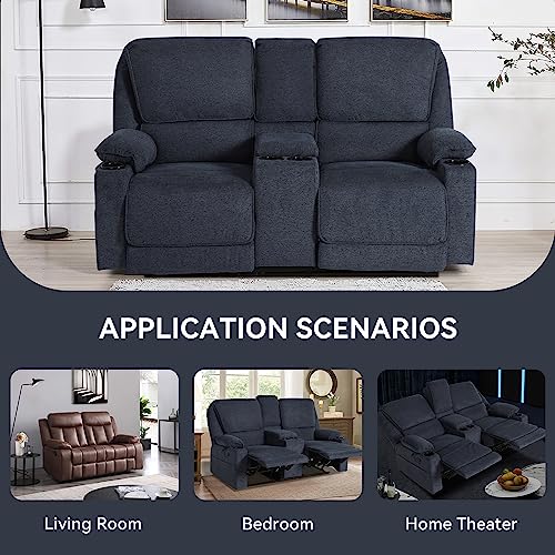 LOUVIXA 2-Seater Recliner Loveseat for RVs