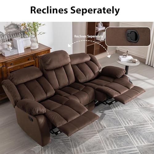 Classic Reclining Sofa Set with Loveseat and Sofa