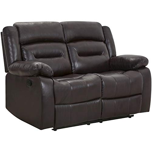 Brown PU Leather Recliner Sofa for Home Theater