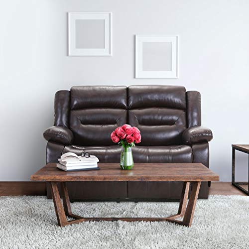 Brown PU Leather Recliner Sofa for Home Theater