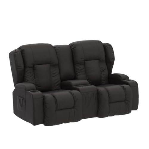 67" RV Loveseat Recliner with Console & Cupholders