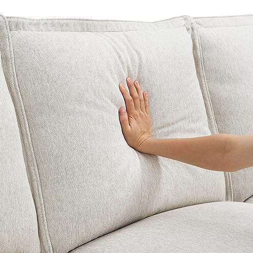 Beige Modular L-Shaped Sectional Sofa with Recliner