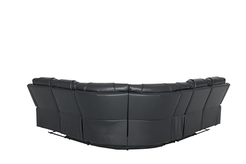 Black Recliner Sofa with 2 Seats