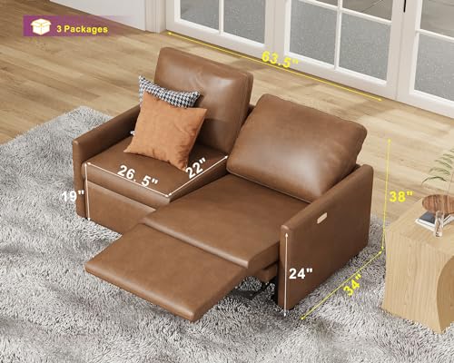 AMERLIFE Power Recliner Sectional Sofa with USB Port