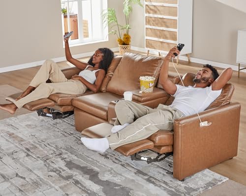 AMERLIFE Power Recliner Sectional Sofa with USB Port