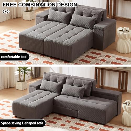 ATUMON 3-in-1 Convertible Corduroy Sofa Bed