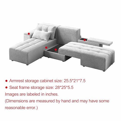 ATUMON 3-in-1 Convertible Corduroy Sofa Bed
