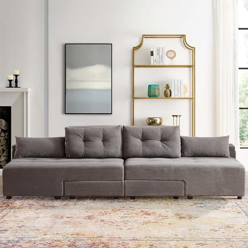 ATUMON 3-in-1 Convertible Corduroy Sofa Bed