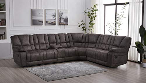 Betsy Furniture 8019 Grey Microfiber Sofa Bed