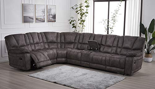 Betsy Furniture 8019 Grey Microfiber Sofa Bed