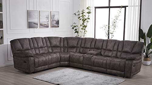 Betsy Furniture 8019 Grey Microfiber Sofa Bed