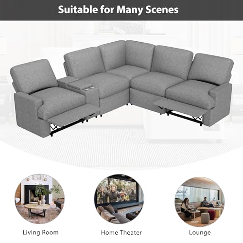 Bellemave Modern L-Shaped Power Recliner Sofa