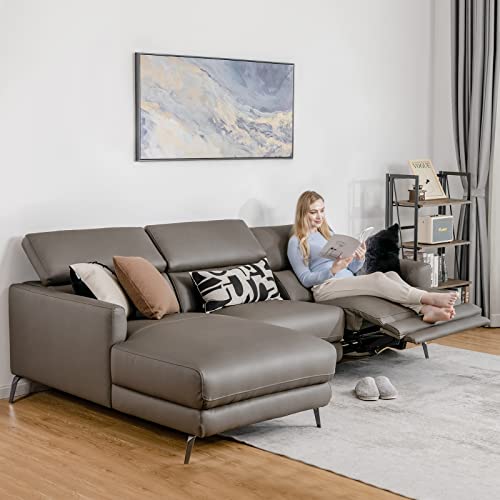 Modern Grey Sectional Sofa with Chaise Lounge