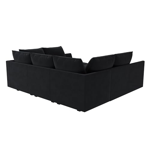 Velvet Sectional Sleeper Sofa with Storage