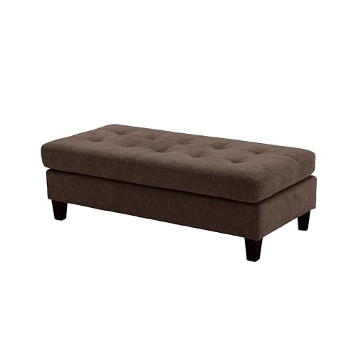Modern Brown L-Shaped Convertible Sofa Set