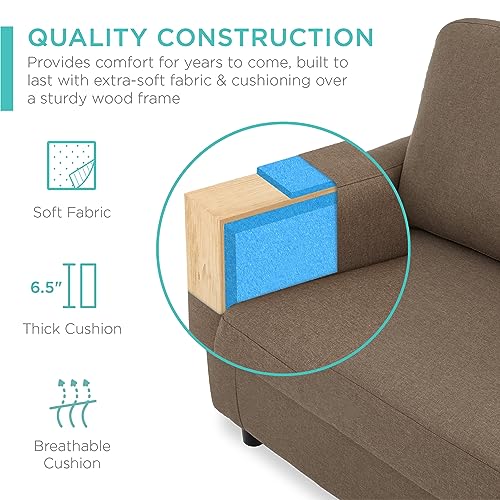 L-Shape Upholstered Sectional Sofa with Chaise Lounge