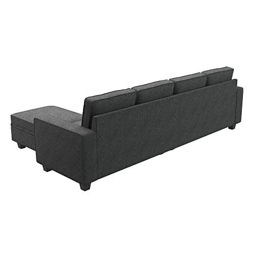 HONBAY L-Shaped Sofa with Storage Ottoman
