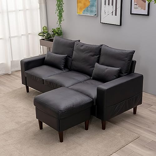 Panana L-Shaped Convertible Sofa with Ottoman