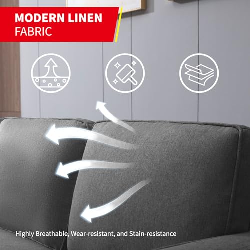 Modern Dark Gray Modular Sectional Sofa with Storage