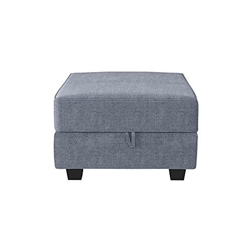 HONBAY Square Ottoman for Modular Sectional Sofa, Bluish Grey