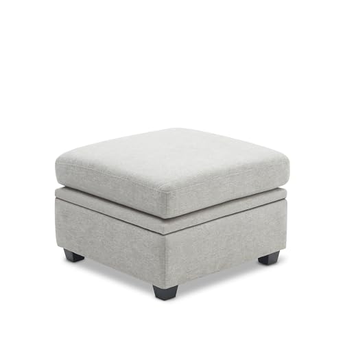 Weture Light Gray Modular Square Ottoman with Storage