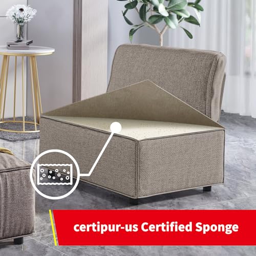 Spacious U-Shaped Sectional Sofa with Ottoman