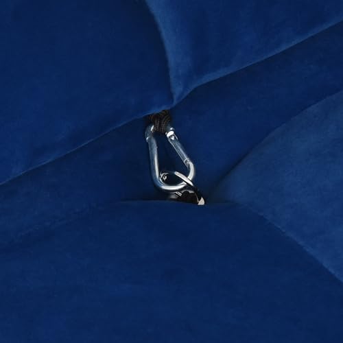 Modular Velvet Sectional Sofa with Ottoman, Blue