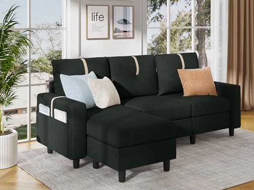 Tornama 80" L-Shaped Sectional Sofa with Ottoman