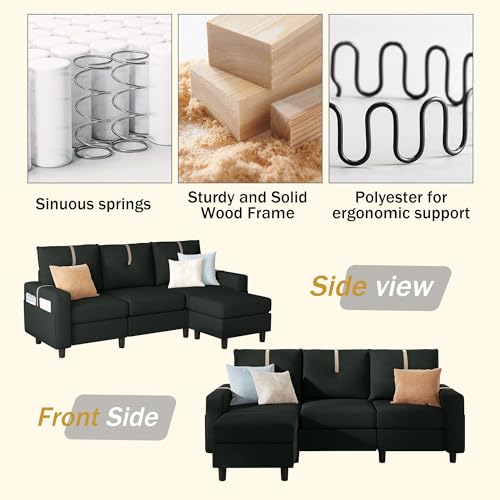 Tornama 80" L-Shaped Sectional Sofa with Ottoman