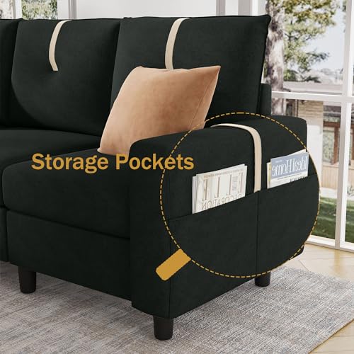 Tornama 80" L-Shaped Sectional Sofa with Ottoman