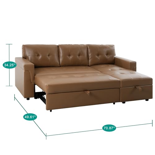 Naomi Home Sleeper Sectional Sofa with Chaise