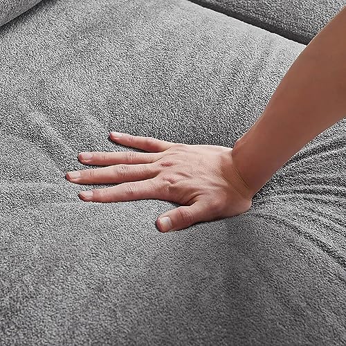 Light Grey Convertible Sectional Sofa with Storage