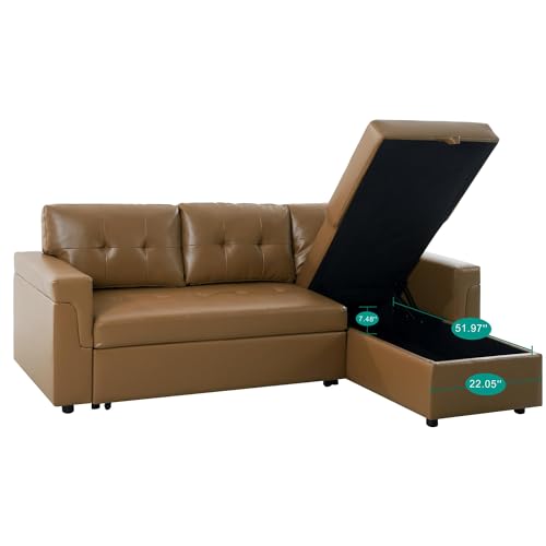Naomi Home Sleeper Sectional Sofa with Chaise