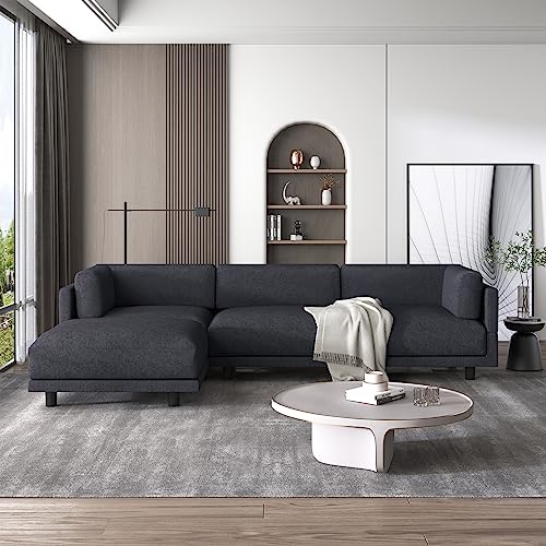 L-Shaped Convertible Sofa with Reversible Chaise & Ottoman