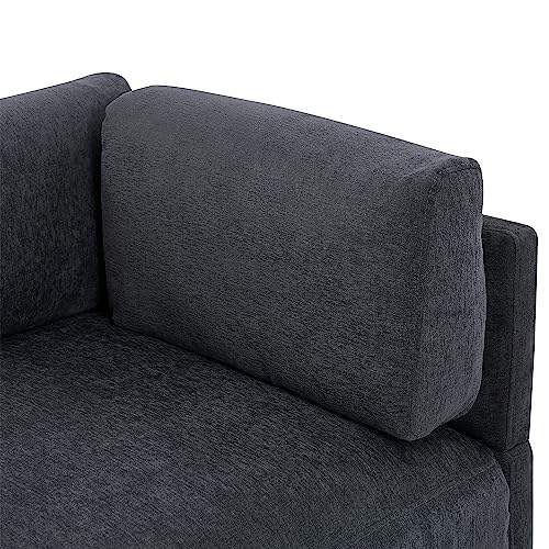 L-Shaped Convertible Sofa with Reversible Chaise & Ottoman