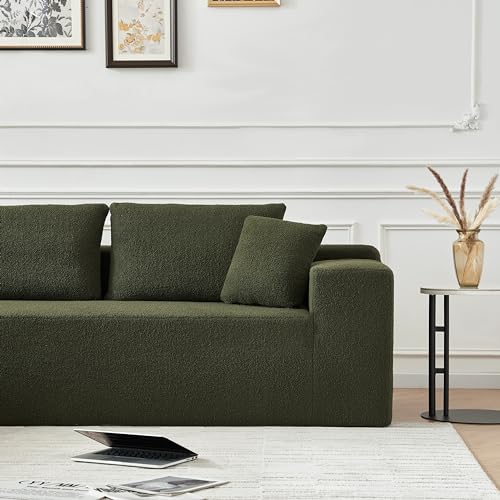 Green Modular L-Shape Sectional Sofa with Chaise