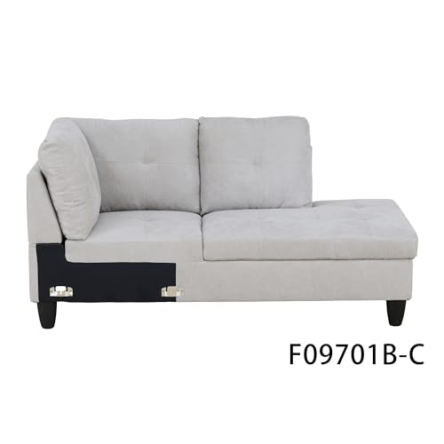 Modular L-Shaped Sectional Sofa with Chaise