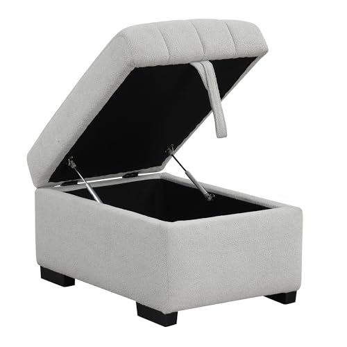 LUMISOL 82.6" Gray Sleeper Sofa with Ottoman